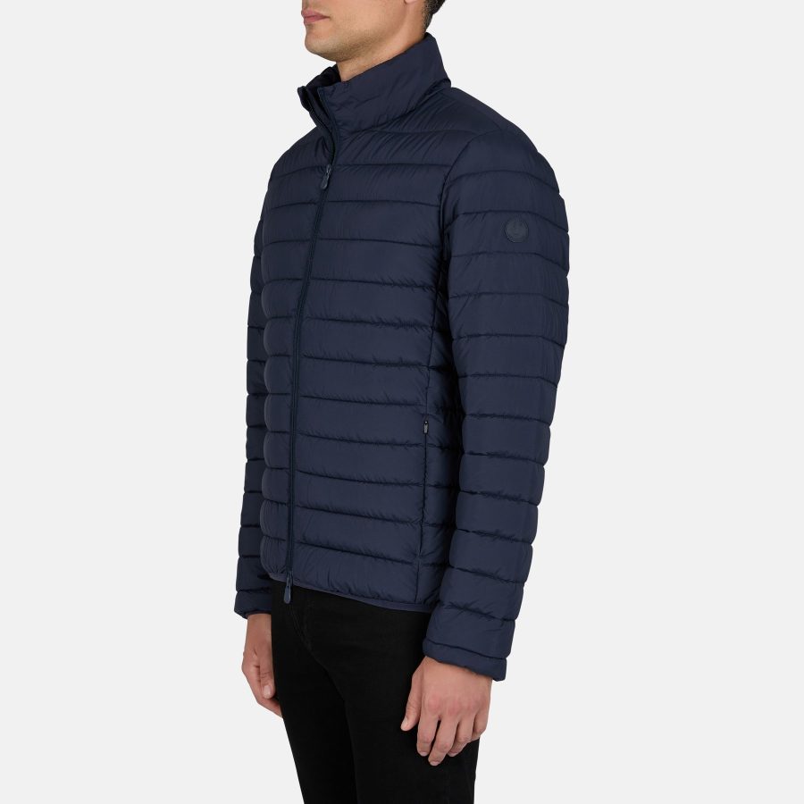 save the duck giubbino uomo d32430m modello lewis senza cappuccio colore blue black 90010